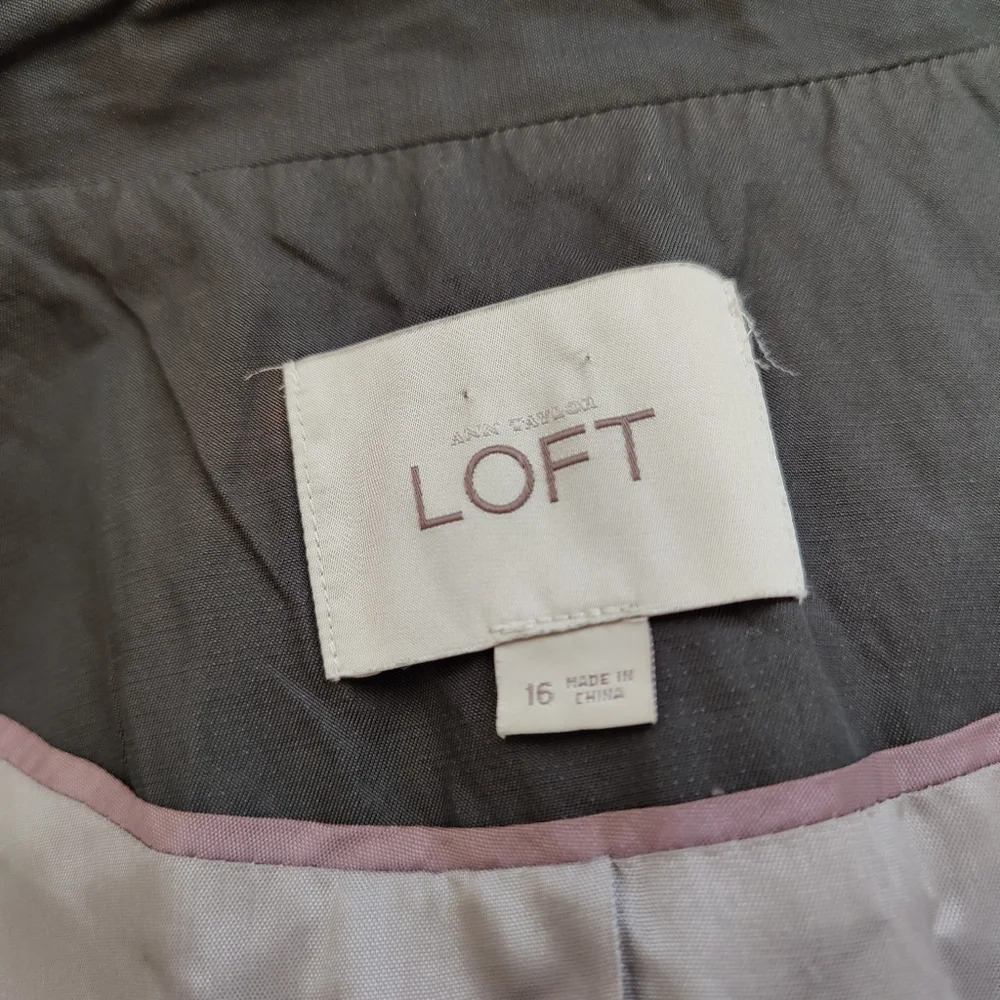 LOFT Trench Coat / Gray / Size 16 - Picture 3 of 5